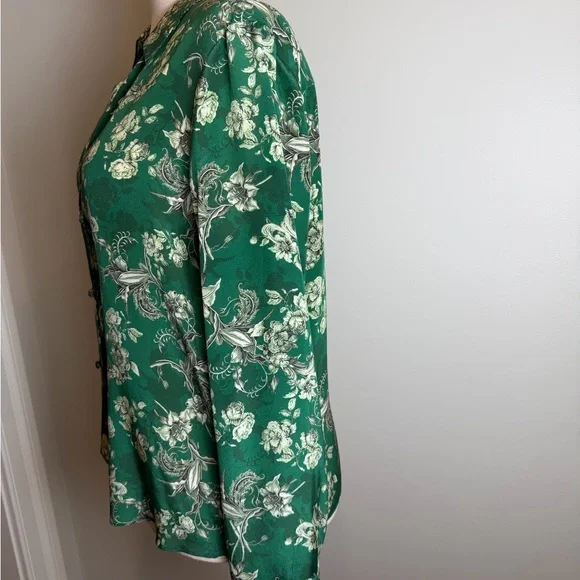Alice + Olivia Green Floral Blouse - Gorgeous!! - Picture 5 of 7